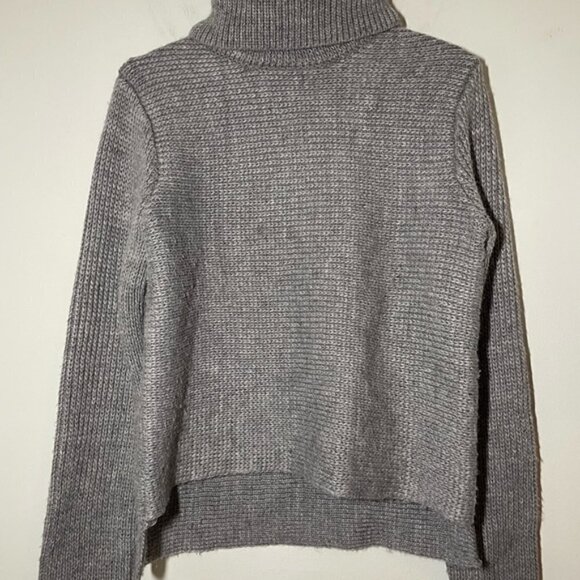 T Alexander Wang Turtleneck High Low Knit Grey Sweater size M - Picture 2 of 6